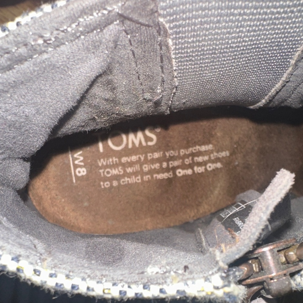 Toms Metallic Gray Open-Toe Ankle Booties - Picture 4 of 5